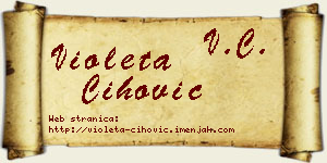Violeta Čihović vizit kartica